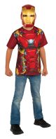 Captain America Civil War Iron Man Child Top and Mask Medium