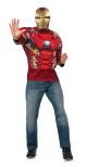 Marvel Mens Captain America Civil War Muscle Chest Iron Man Long