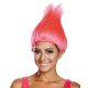 Women's Hot Colored Licensed Adult Troll Wig, Pink, One Size