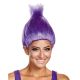 Women's Colored Licensed Adult Troll Wig, Purple, One Size