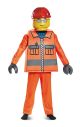 LEGO Construction Worker Deluxe Costume Orange Medium (7-8)