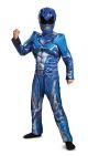 Power Ranger Movie Classic Muscle Costume, Blue, Medium (7-8)