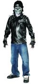 Dead City Choppers Childs Metal Skull Biker Rider Costume Large