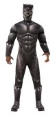 Men's Deluxe Black Panther Muscle Chest Costume, Black/Gray, Extra