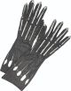 Men's Deluxe Black Panther Gloves/Claws Adult, Black/Silver, One Size