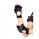 Women's Fingerless Motorcycle Gloves Black One Size