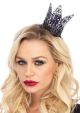 Mini Metal Filigree Crown Black