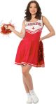 Karnival Costumes RED CHEERLEADER Adult Sm
