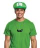 Men's New Luigi Hat and Mustache Necklace Costume Kit, Green, One Size