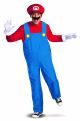 Super Mario Deluxe Mens Adult Costume, Red and Blue X-Large (42-46)