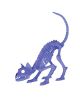Ghostley Black Light Resp Lil Kitty Bonez 20 inches