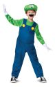 Boy Luigi Deluxe Costume Green,Small(4-6X)
