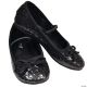 Morris FLAT BALLET GLITTR CH BK LARGE
