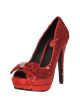 The Highest Heel Womens Wizard Of Oz Dorothy Peep Toe Platform, Red, 12 M Us