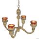 Morris LIGHTED CHANDELIER-BONE