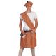 Morris MENS ORANGE PLAID HIGHLANDER COSTUME