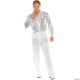 Morris MN DISCO SHIRT-SILVER WHITE XXLG