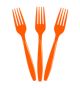 Premium Heavy Weight Plastic Forks Orange Peel Pack Of 20 Party Supply
