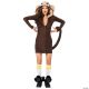WOMENS COZY MONKEY COSTUME