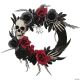 Morris WREATH 18IN SKULL-HANDS ROSES