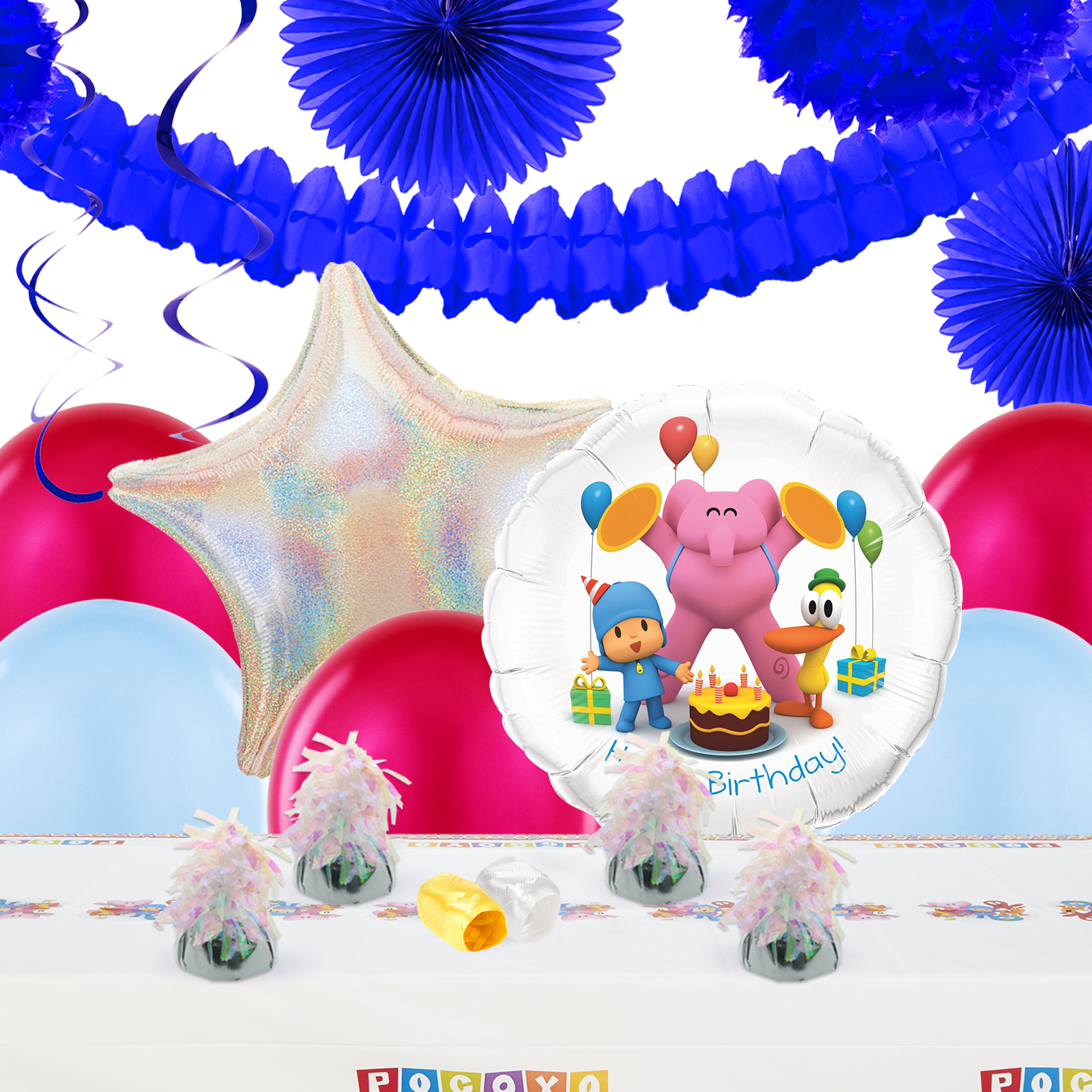 Pocoyo Childrens Birthday Party Supplies Decoration Pack