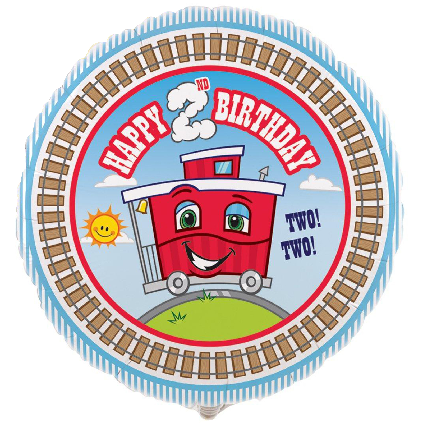 Cti Industries Corporation Two-Two Train 2Nd Birthday Foil Balloon