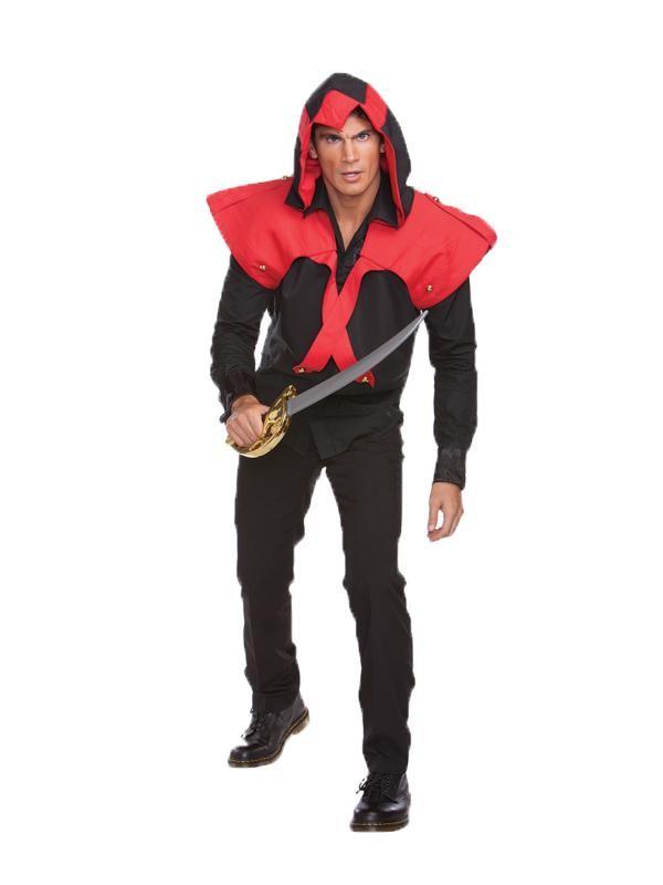 Pirate Assassin - Black and Red Costumeone size fits most