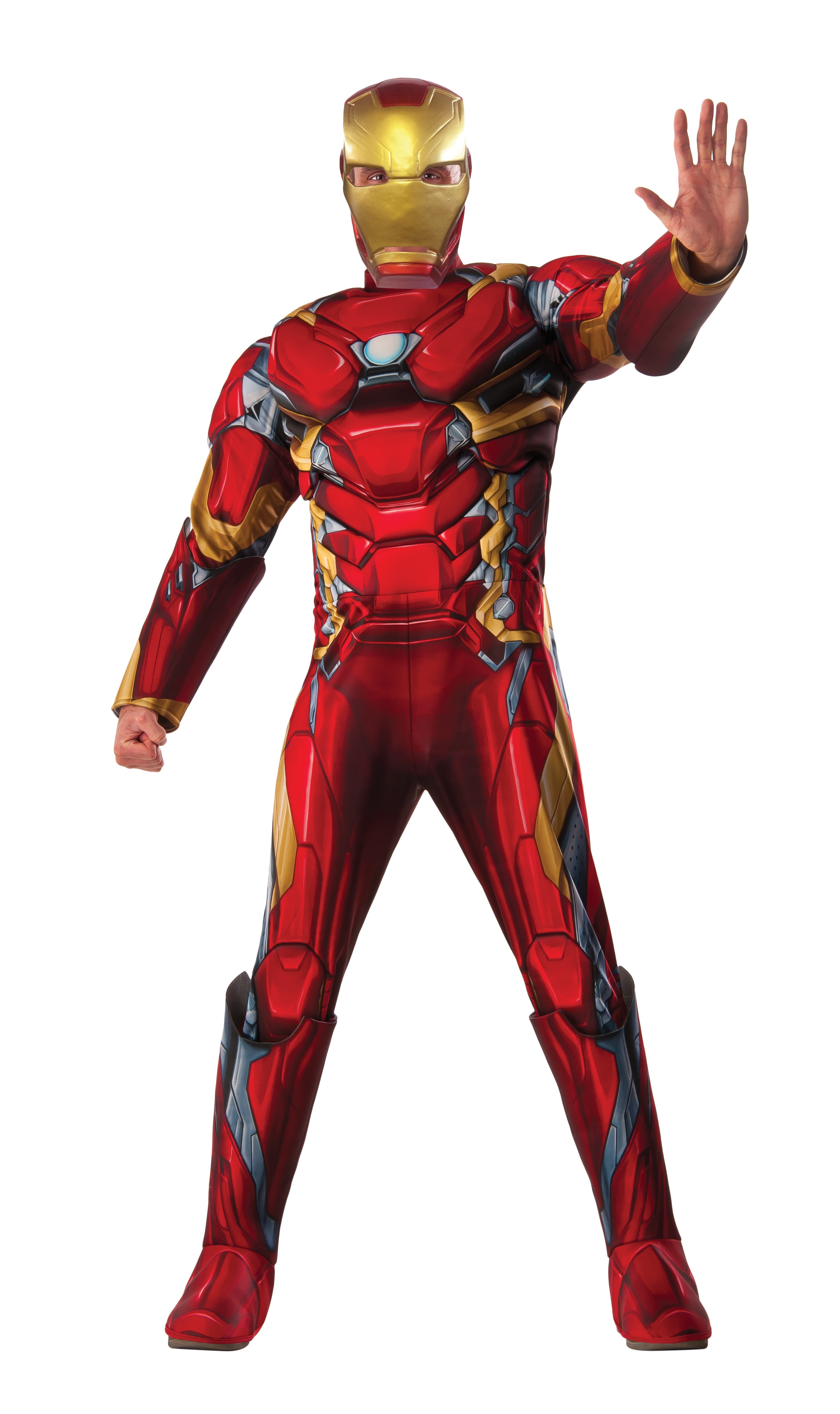 Mens Captain America Civil War Deluxe Muscle Chest Iron Man Costume