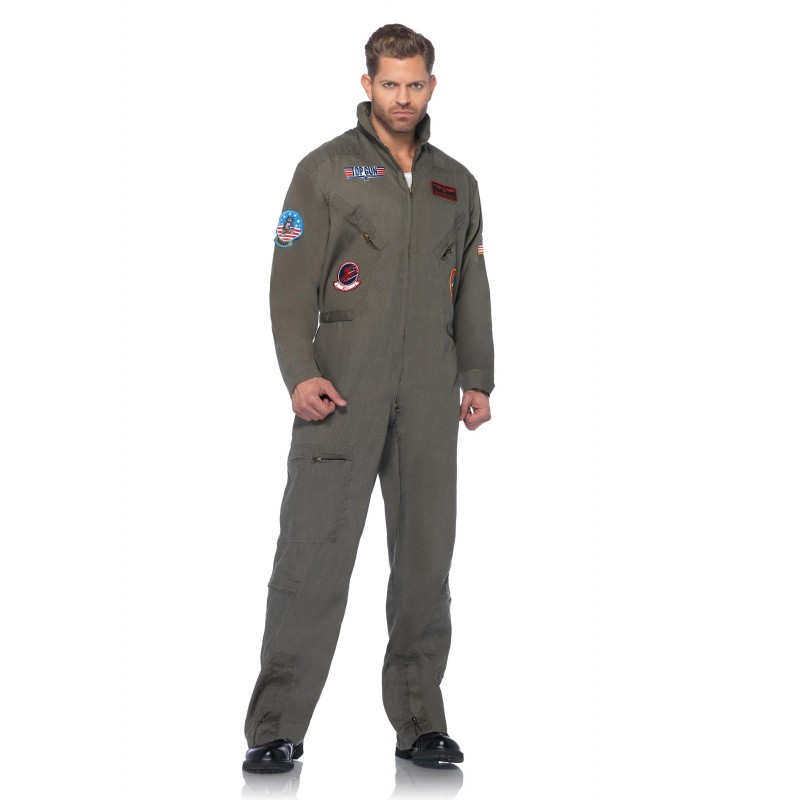 Leg Avenue Men's Top Gun Flight Suit Costume Khaki X-Large