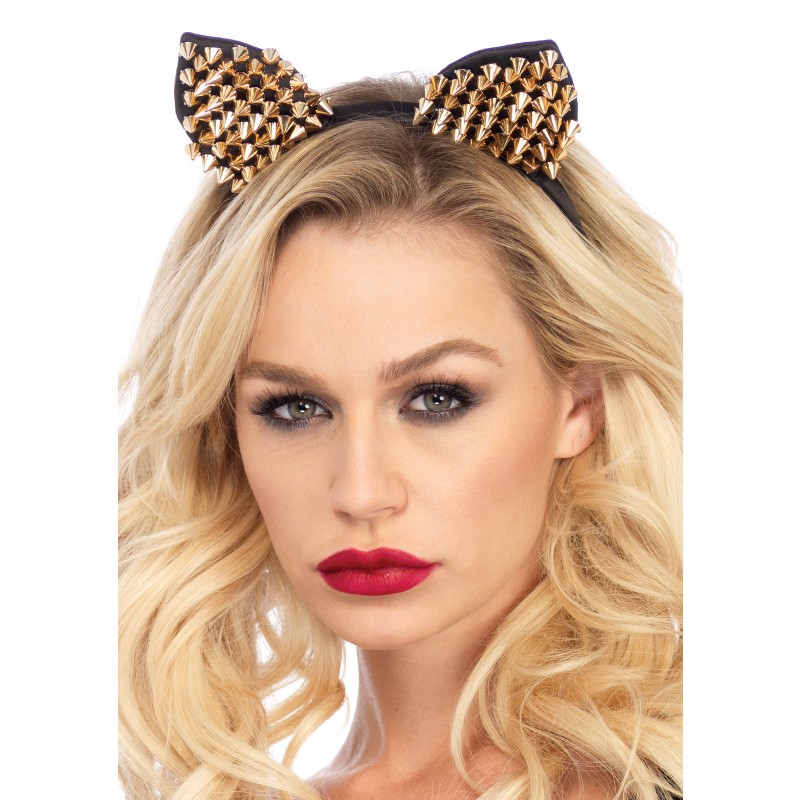 Leg Avenue Studded Cat Ears Gold One Size