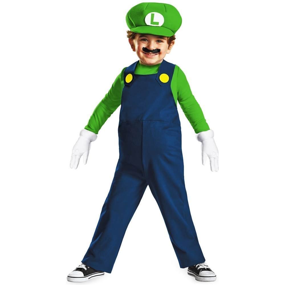 Child Nintendo Super Mario Brothers Luigi Toddler Costume Small/2T