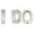 I Do Alphabet Word Balloons Silver Foil Celebration Letters 40 Inches