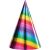 Metallic Rainbow Cone Hats ()
