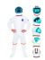 Charades Adult Astronaut Helmet Costume Accessory, White, One Size