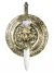 Charades Gladiator Shield, Gold/Silver, One Size