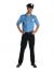 Rubies Heroes And Hombres Adult Police Officer Shirt And Hat, Blue, Standard