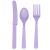 Assorted Plastic Cutlery Lavender Pack Of 24 Party Supply