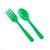 Forks & Spoons Green (8 Each)