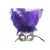 Women's Winter Wonderland Middle Feathers Venetian Mask Purple &