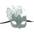 Kbw Women's Venetian Mask with Metal Side Butterfly Masquerade Mask, White