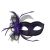 Kbw Women's feather and Veil Eye Mask, Purple