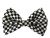 Checked Bow Tie (Black & White)