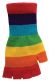 Halloween Wholesalers Striped Short Fingerless Gloves (Rainbow)