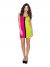 Color Block Dress - Green and PinkSmall Adult