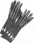 Men's Deluxe Black Panther Gloves/Claws Adult, Black/Silver, One Size