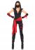 Women's Deadly Ninja Costume Black and Red Small