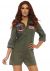 Women's Top Gun Licensed Romper Flight Suit Costume Small