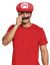 Men's New Mario Hat and Mustache Necklace Costume Kit, Red, One Size