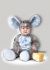 Baby Lil Mouse Costume Grey Light Blue Medium